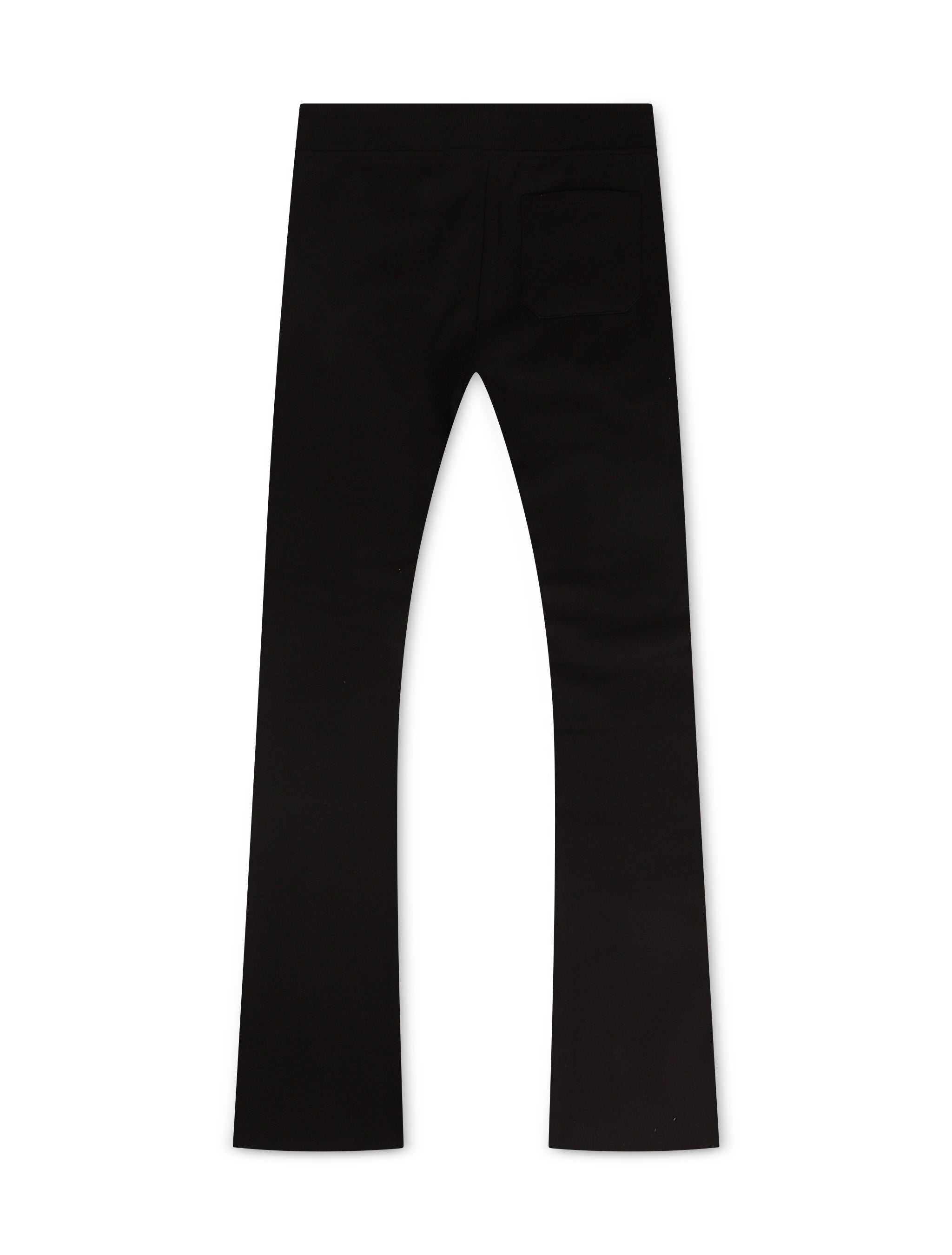 Jordan Craig Fleece Stacked Joggers - Black by Denim Exchange