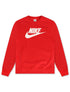 Nike Mens Sportswear Club Fleece Crewneck - University Red by Denim Exchange