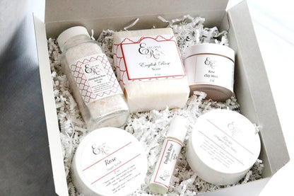 English Rose Spa Gift Set - Luxury Bath & Body Gift for Mom