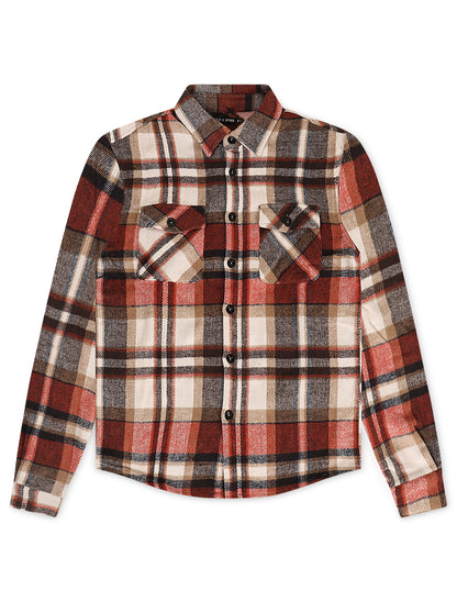 Silent Chapters Motive Flannel - Orange Multi by Denim Exchange
