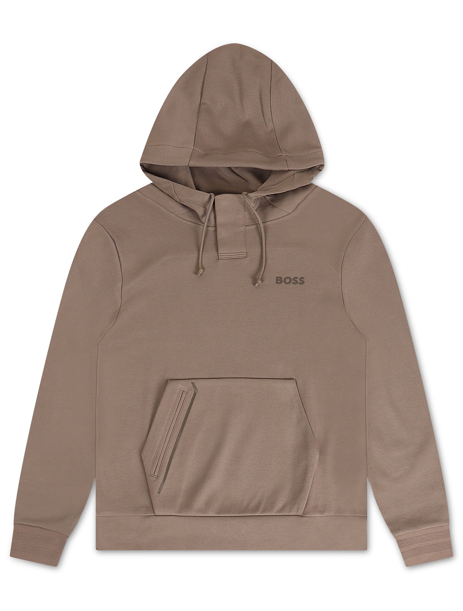 Boss Green Soody MIrror Hoodie - Coffee by Denim Exchange