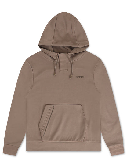 Boss Green Soody MIrror Hoodie - Coffee by Denim Exchange