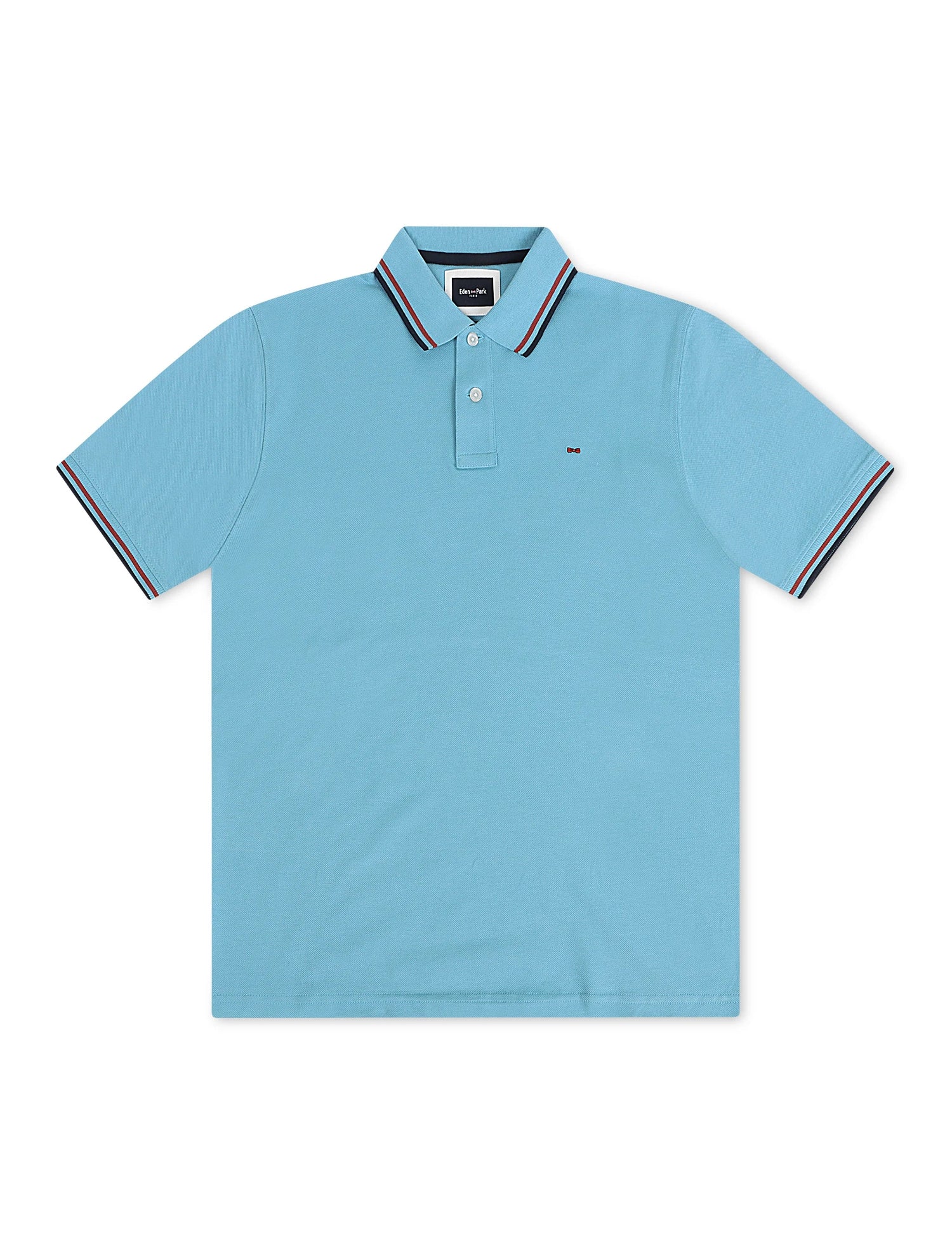 Eden Park Decalage Polo - Blue by Denim Exchange
