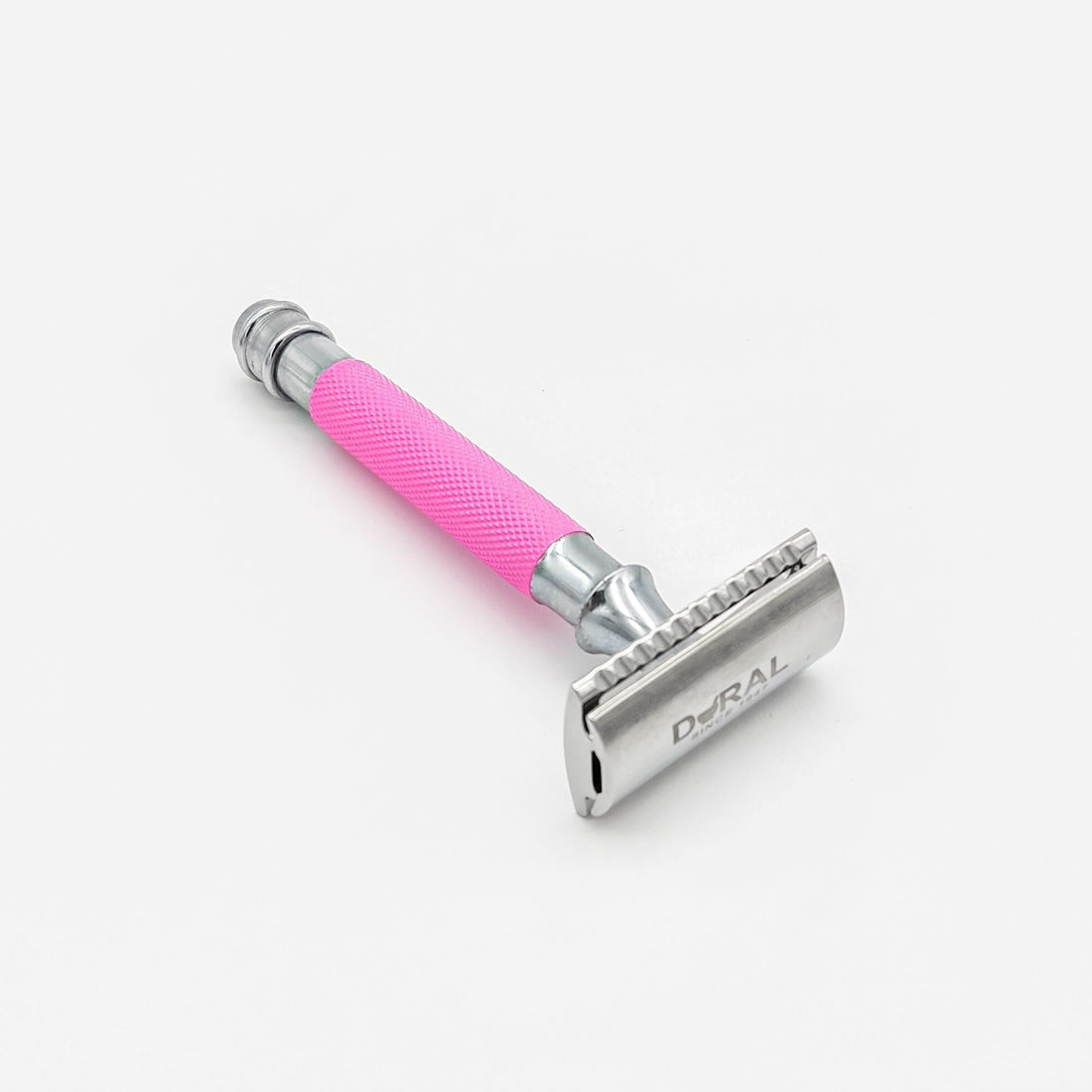 Dural Heavy Stroud Head Double Edge Safety Razor Duty Pink/Silver + Pouch by Pasteur Pharmacy