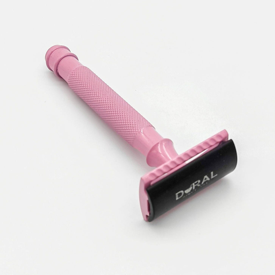 Dural Heavy Stroud Head Double Edge Safety Razor Duty Pink/Black + Pouch by Pasteur Pharmacy