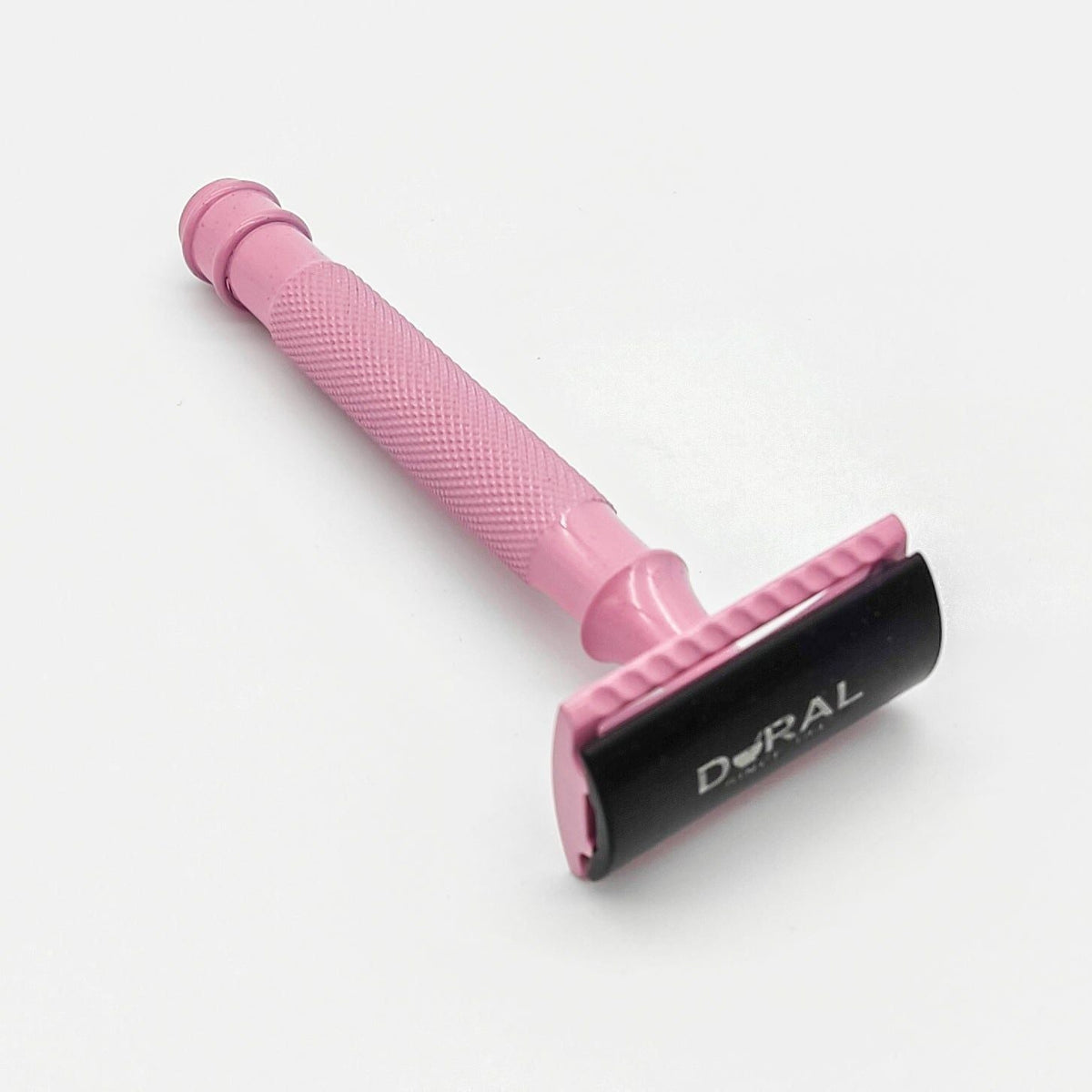 Dural Heavy Stroud Head Double Edge Safety Razor Duty Pink/Black + Pouch by Pasteur Pharmacy