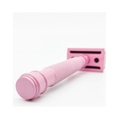 Dural Heavy Stroud Head Double Edge Safety Razor Duty Pink/Black + Pouch by Pasteur Pharmacy