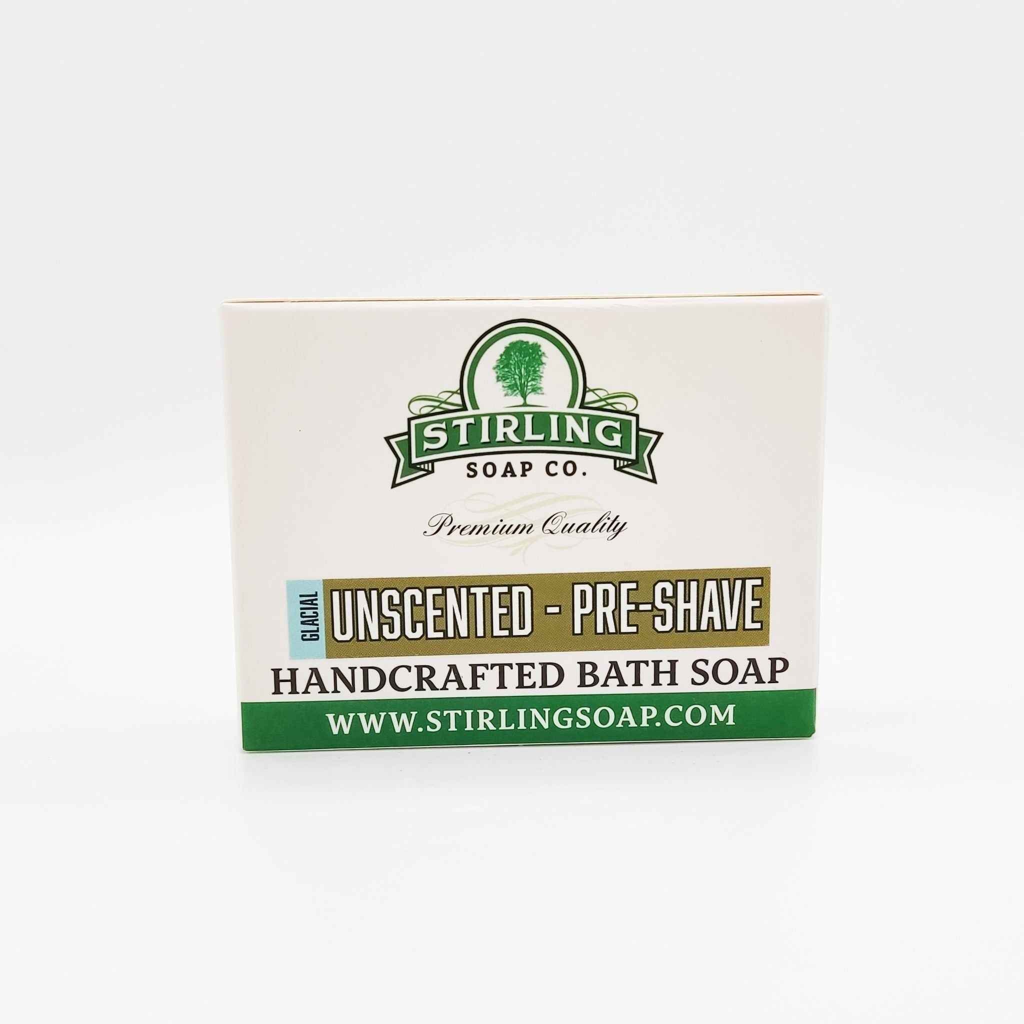 Stirling Soap Co. Glacial Unscented - Pre-Shave Bath Soap 5.5 Oz
