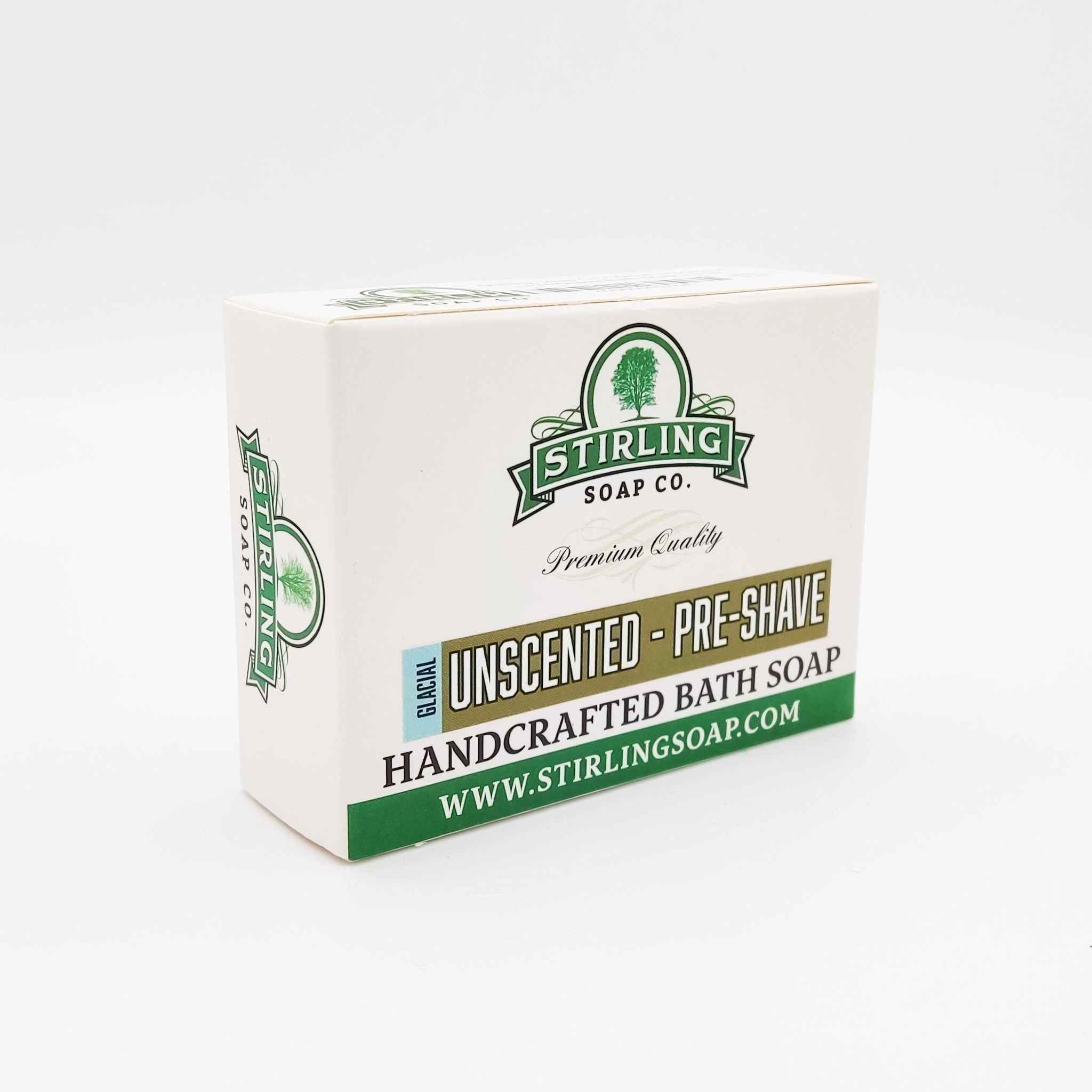Stirling Soap Co. Glacial Unscented - Pre-Shave Bath Soap 5.5 Oz