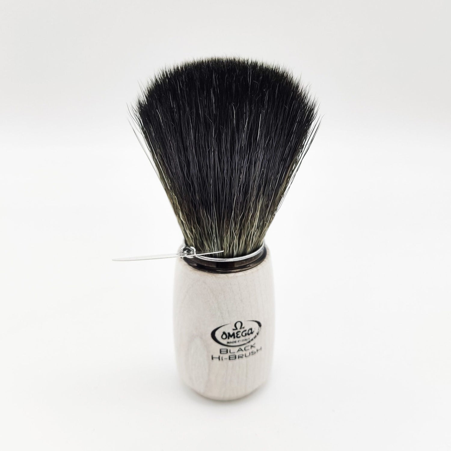Omega Shaving Brush White 196711 Hi-Brush Synthetic Fibre by Pasteur Pharmacy