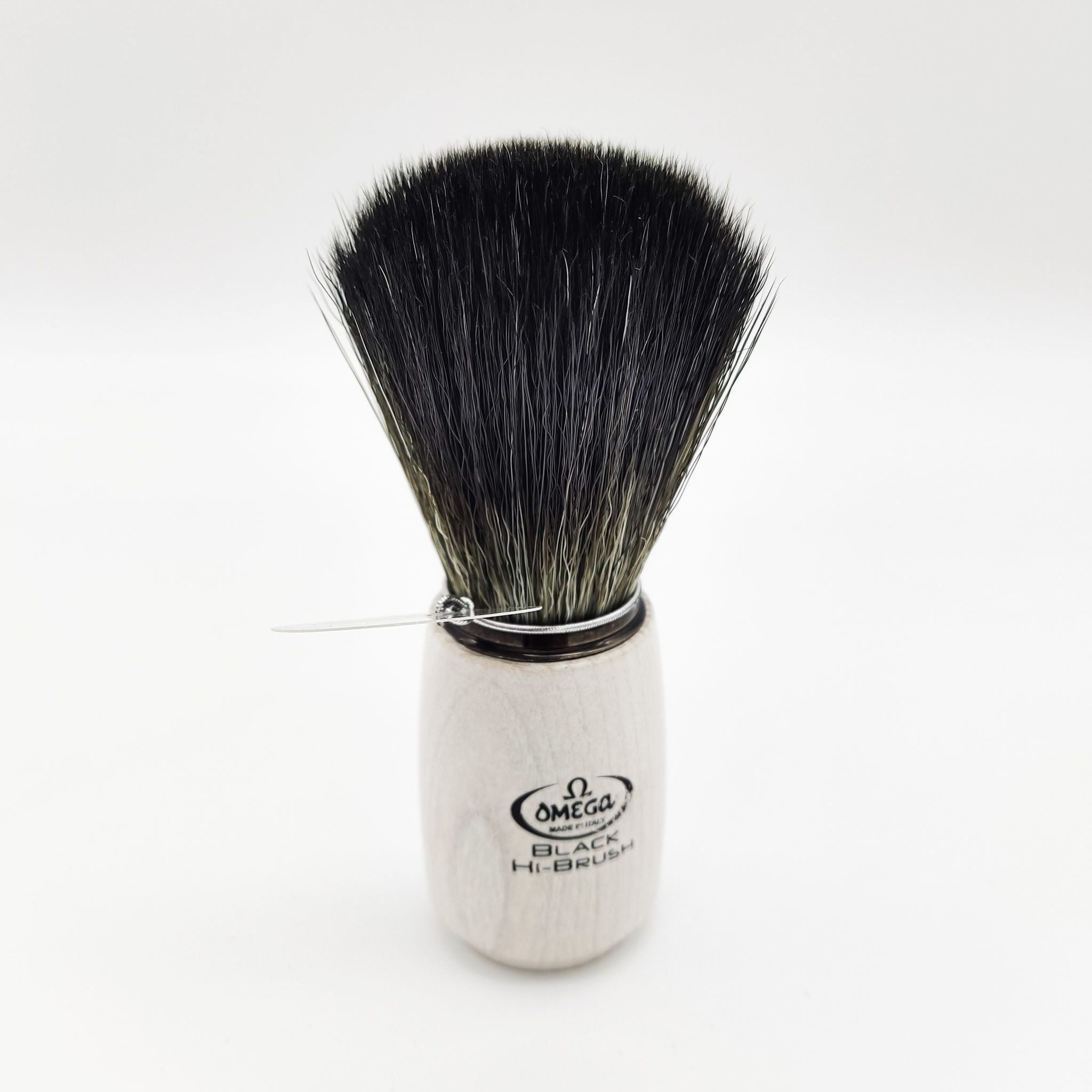 Omega Shaving Brush White 196711 Hi-Brush Synthetic Fibre by Pasteur Pharmacy