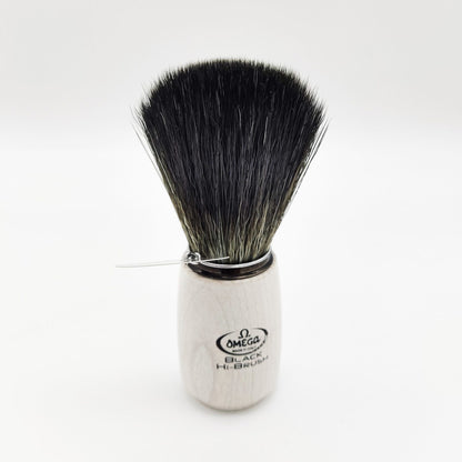 Omega Shaving Brush White 196711 Hi-Brush Synthetic Fibre by Pasteur Pharmacy