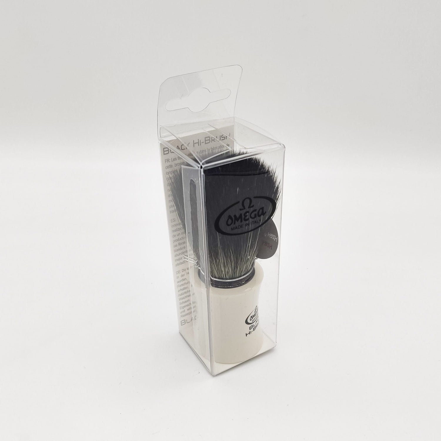 Omega Shaving Brush White 196819 Hi-Brush Synthetic Fibre by Pasteur Pharmacy