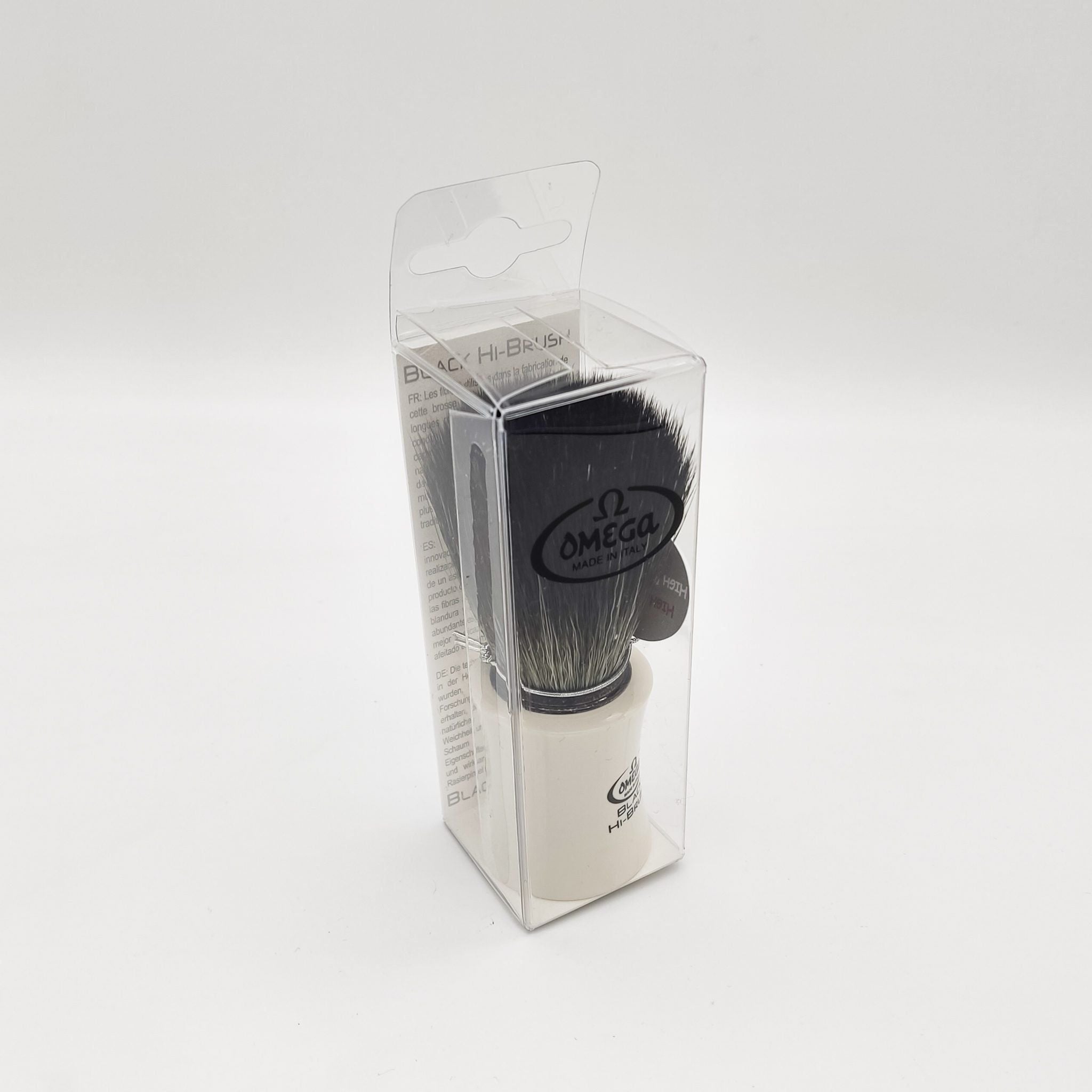 Omega Shaving Brush White 196819 Hi-Brush Synthetic Fibre by Pasteur Pharmacy