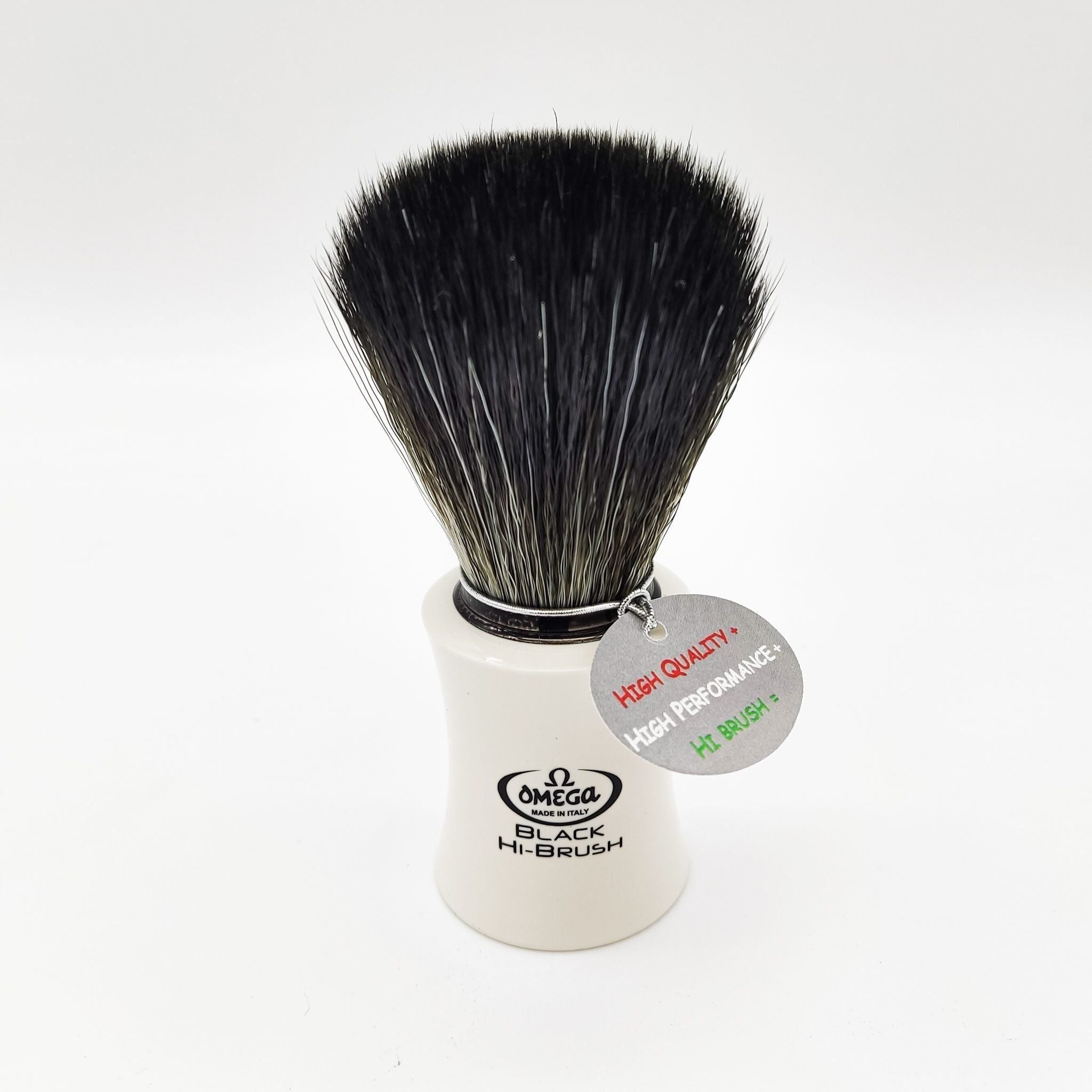 Omega Shaving Brush White 196819 Hi-Brush Synthetic Fibre by Pasteur Pharmacy