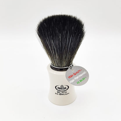 Omega Shaving Brush White 196819 Hi-Brush Synthetic Fibre by Pasteur Pharmacy