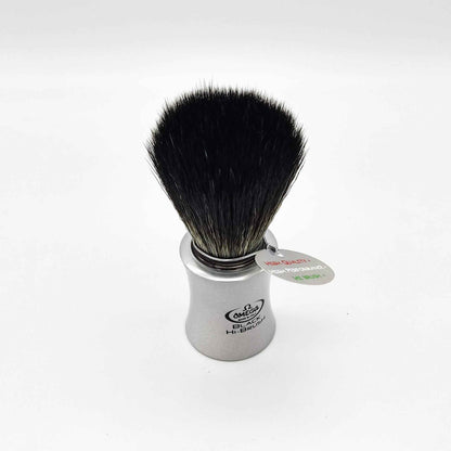 Omega Italy Shaving Brush 196820 Hi-Brush Synthetic Hair Black Vegan Alu-Farbe