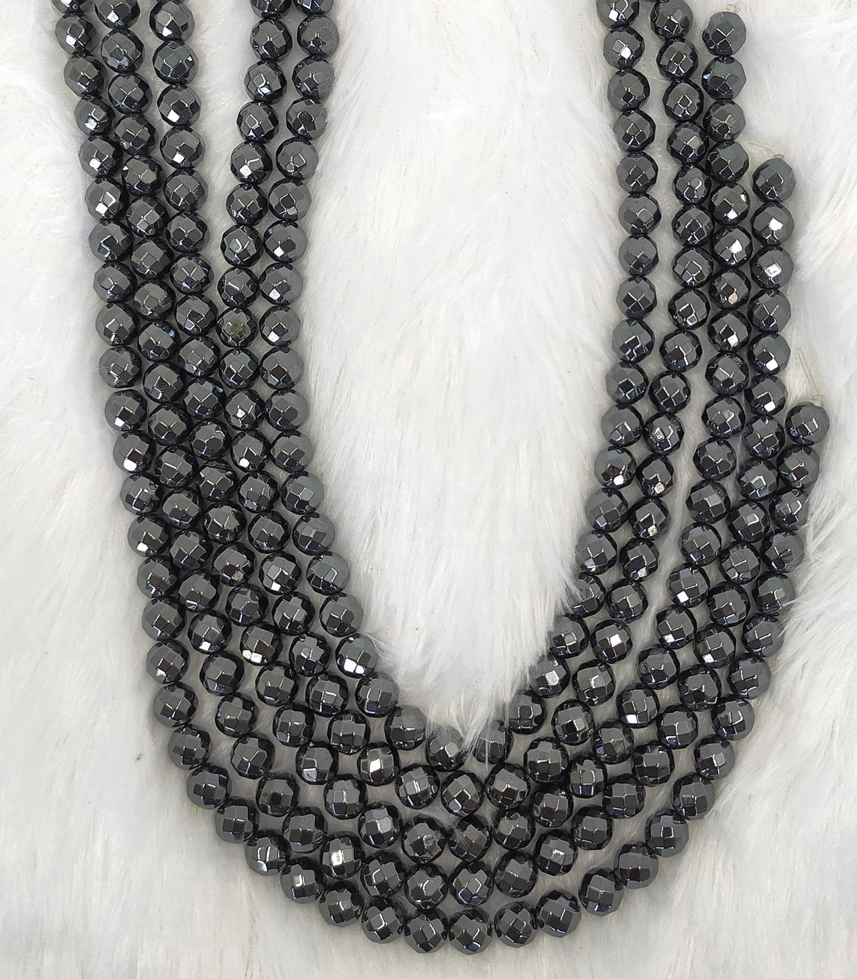 Hematite Faceted Beads, Crystal Beads for Jewelry.  DestGlow