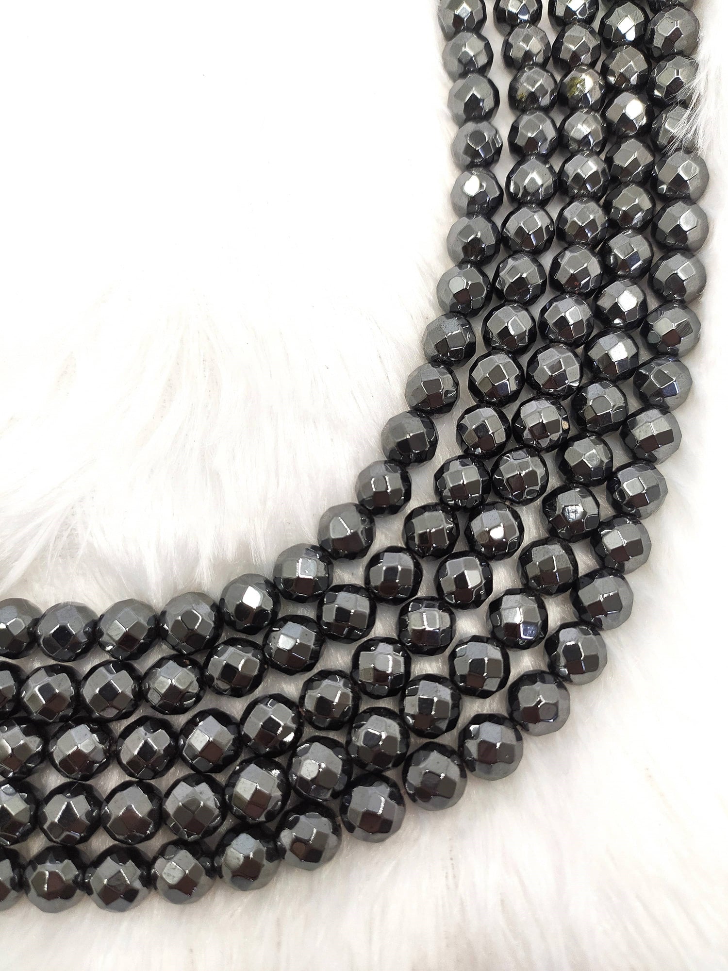 Hematite Faceted Beads, Crystal Beads for Jewelry.  DestGlow