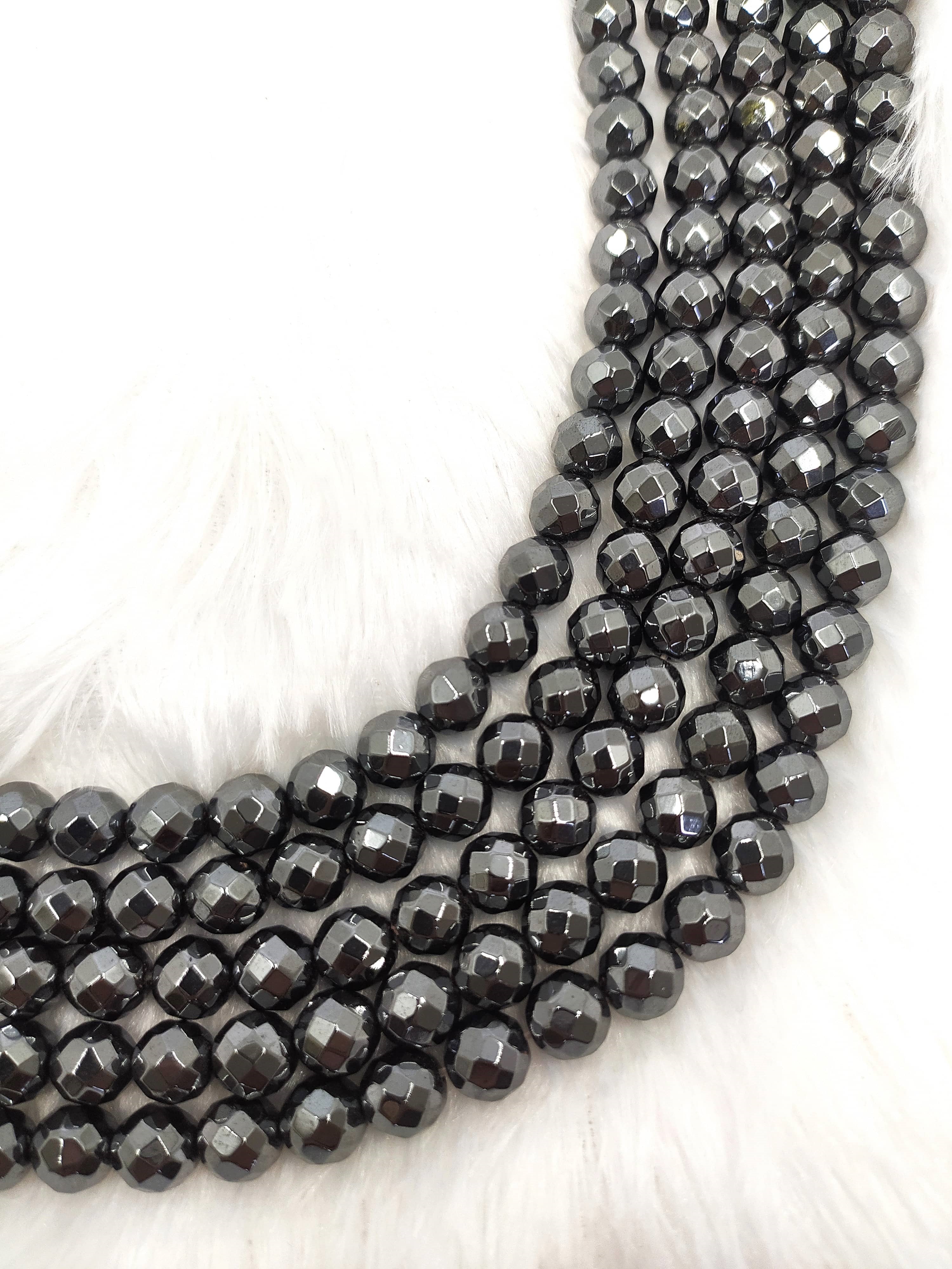 Hematite Faceted Beads, Crystal Beads for Jewelry.  DestGlow