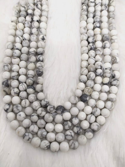 Howlite Faceted Beads, Crystal Beads for Jewelry  DestGlow