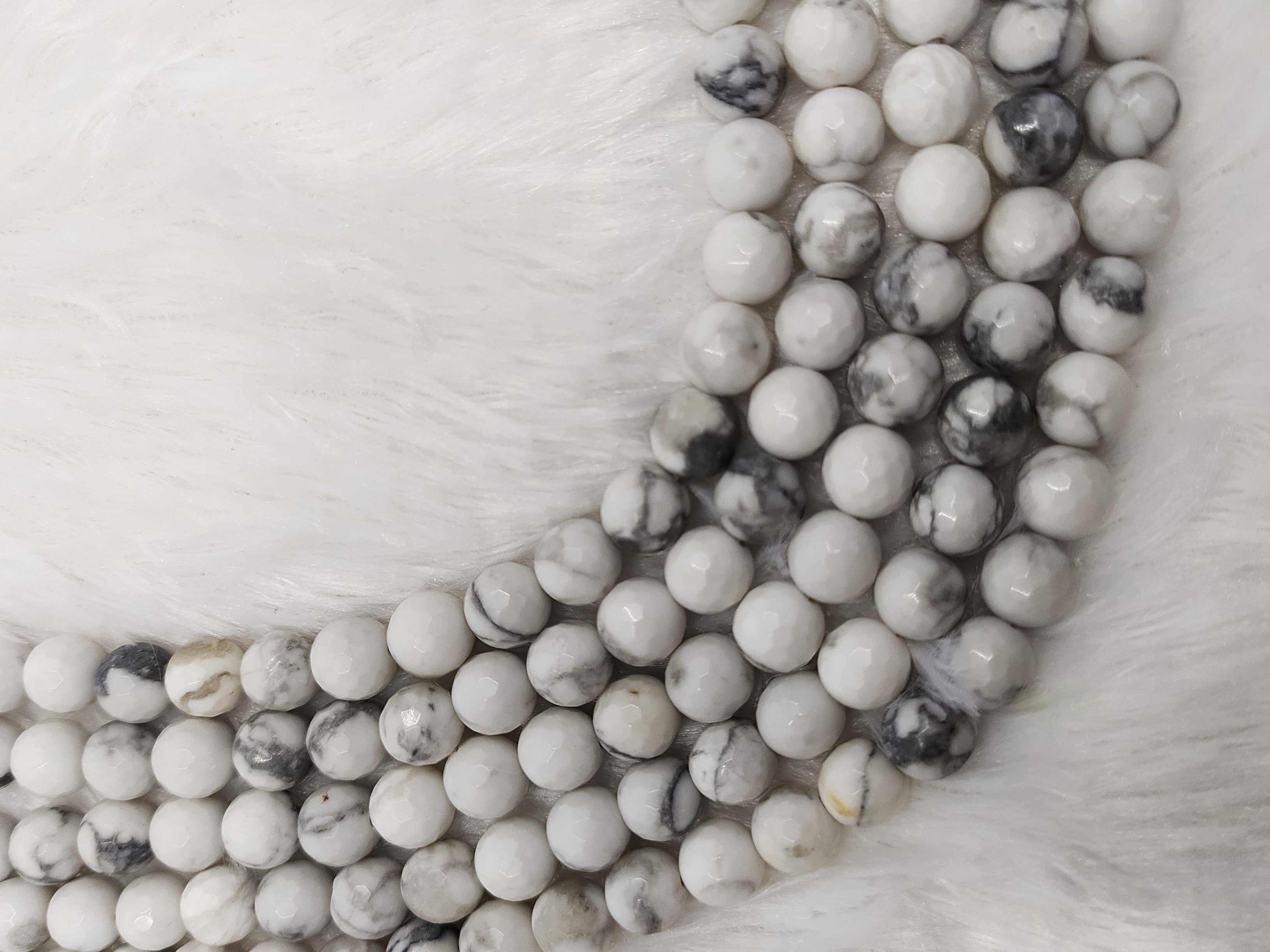 Howlite Faceted Beads, Crystal Beads for Jewelry  DestGlow