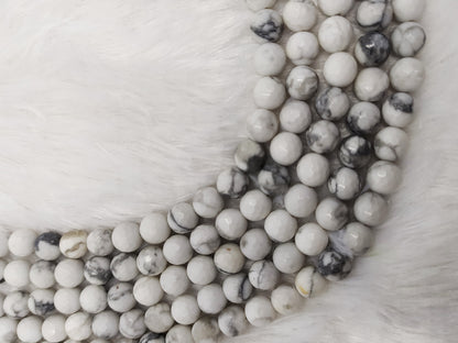 Howlite Faceted Beads, Crystal Beads for Jewelry  DestGlow