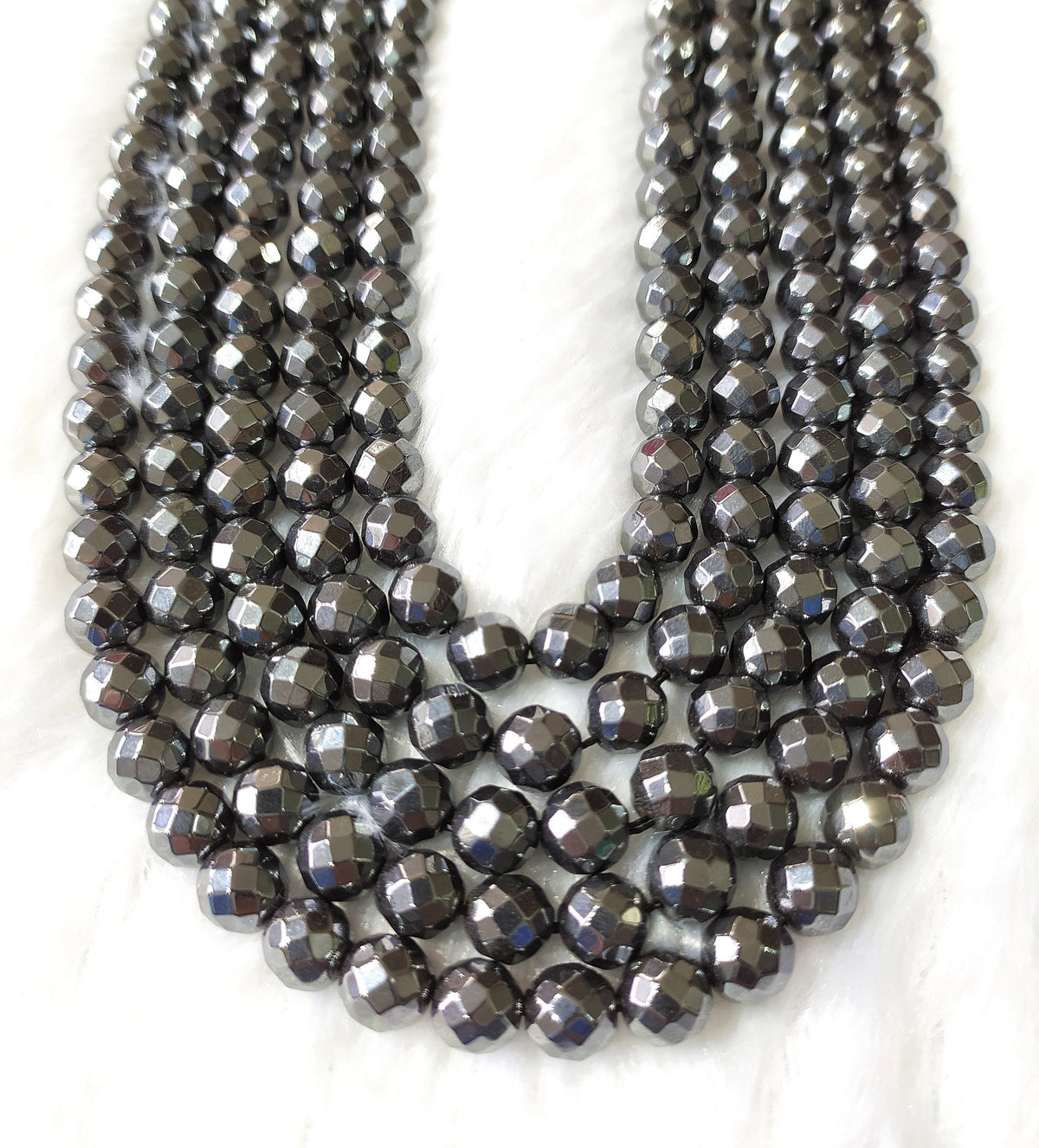 Hematite Faceted Beads, Crystal Beads for Jewelry.  DestGlow