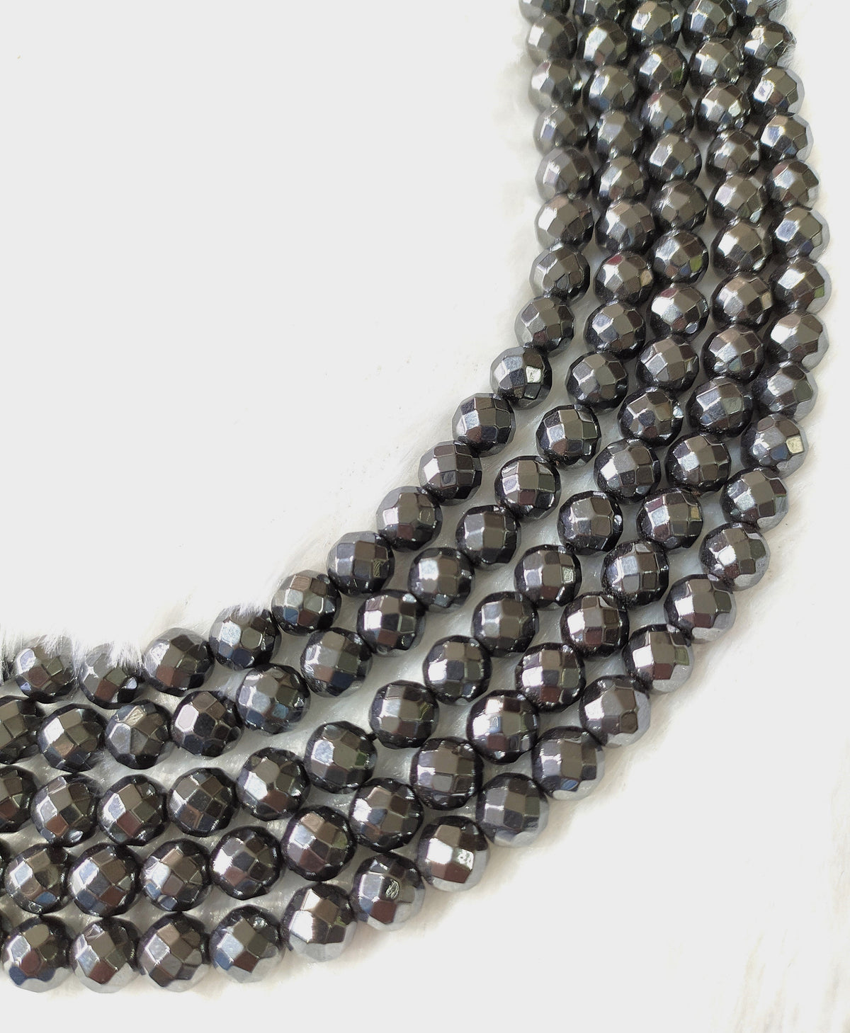 Hematite Faceted Beads, Crystal Beads for Jewelry.  DestGlow