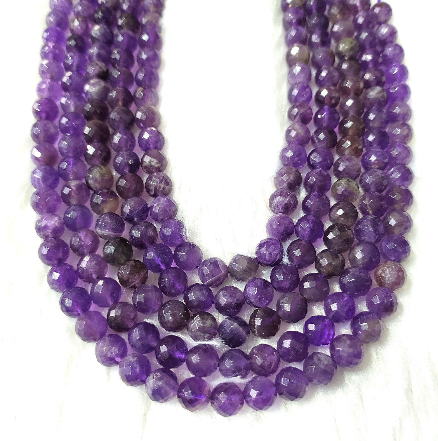 Amethyst Faceted Beads, Crystal Beads for Jewelry  DestGlow
