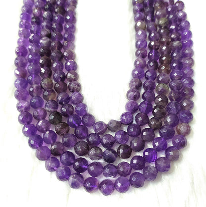 Amethyst Faceted Beads, Crystal Beads for Jewelry  DestGlow