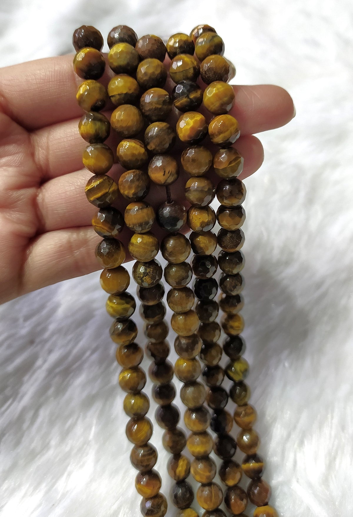 Tiger eye Faceted Beads, Crystal Beads for Jewelry.  DestGlow