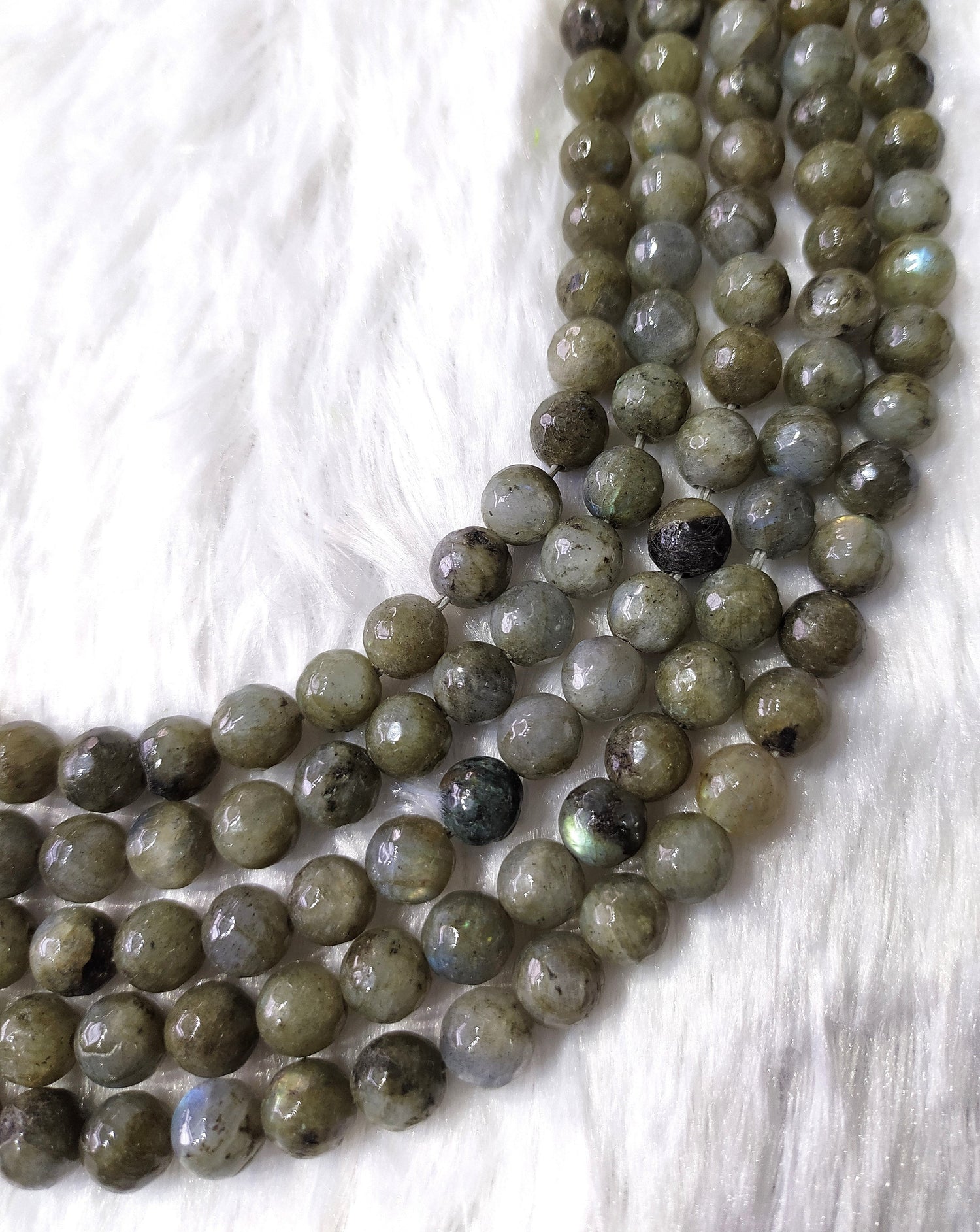Labradorite Faceted Beads, Crystal Beads for Jewelry.  DestGlow