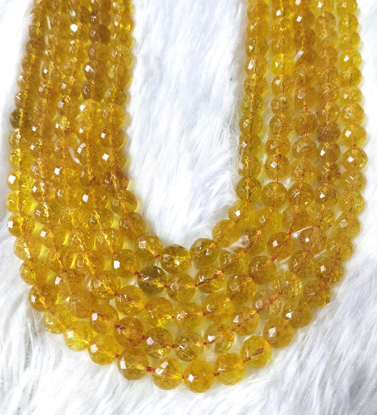 Heated Citrine Faceted Beads, Crystal Beads for Jewelry  DestGlow