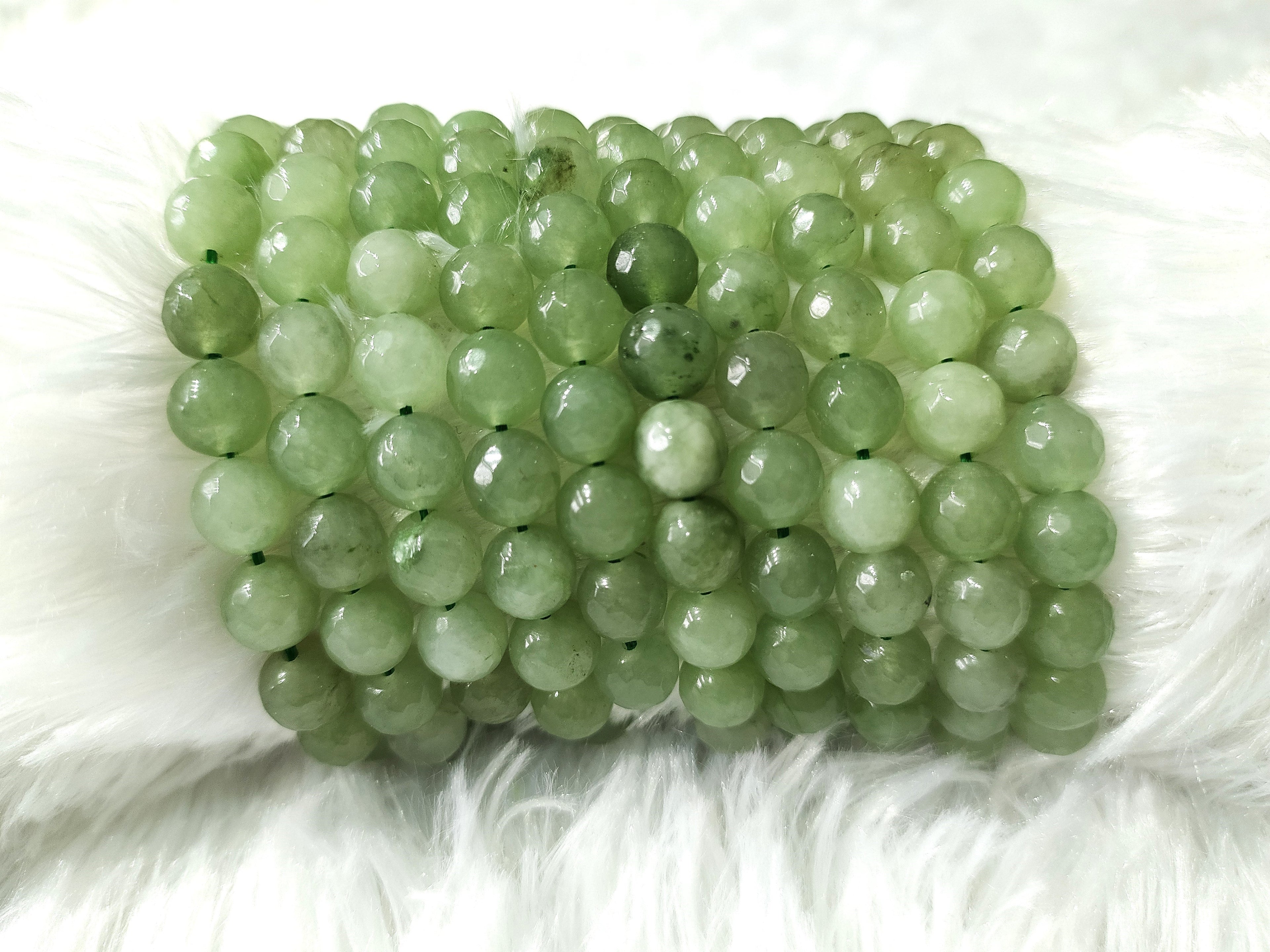 Green Aventurine Faceted Beads, Crystal Beads for Jewelry  DestGlow