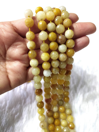 Yellow Aventurine Faceted Beads, Crystal Beads for Jewelry.  DestGlow