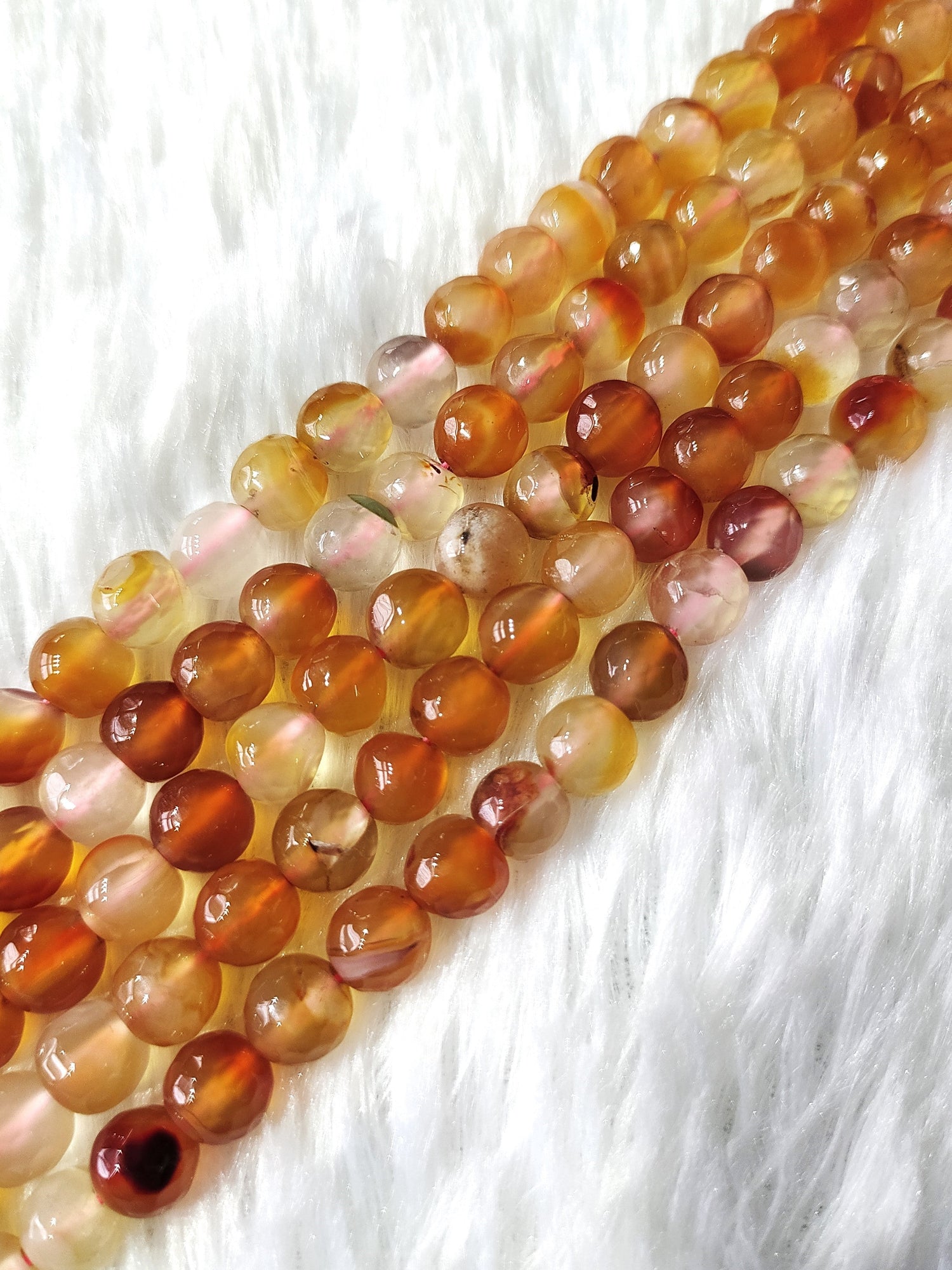 Carnelian Faceted Beads, Crystal Beads for Jewelry.  DestGlow