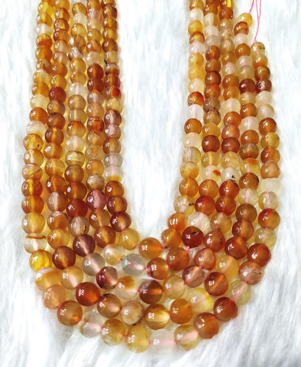 Carnelian Faceted Beads, Crystal Beads for Jewelry.  DestGlow