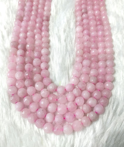 Rose Quartz Faceted Beads, Crystal Beads for Jewelry.  DestGlow