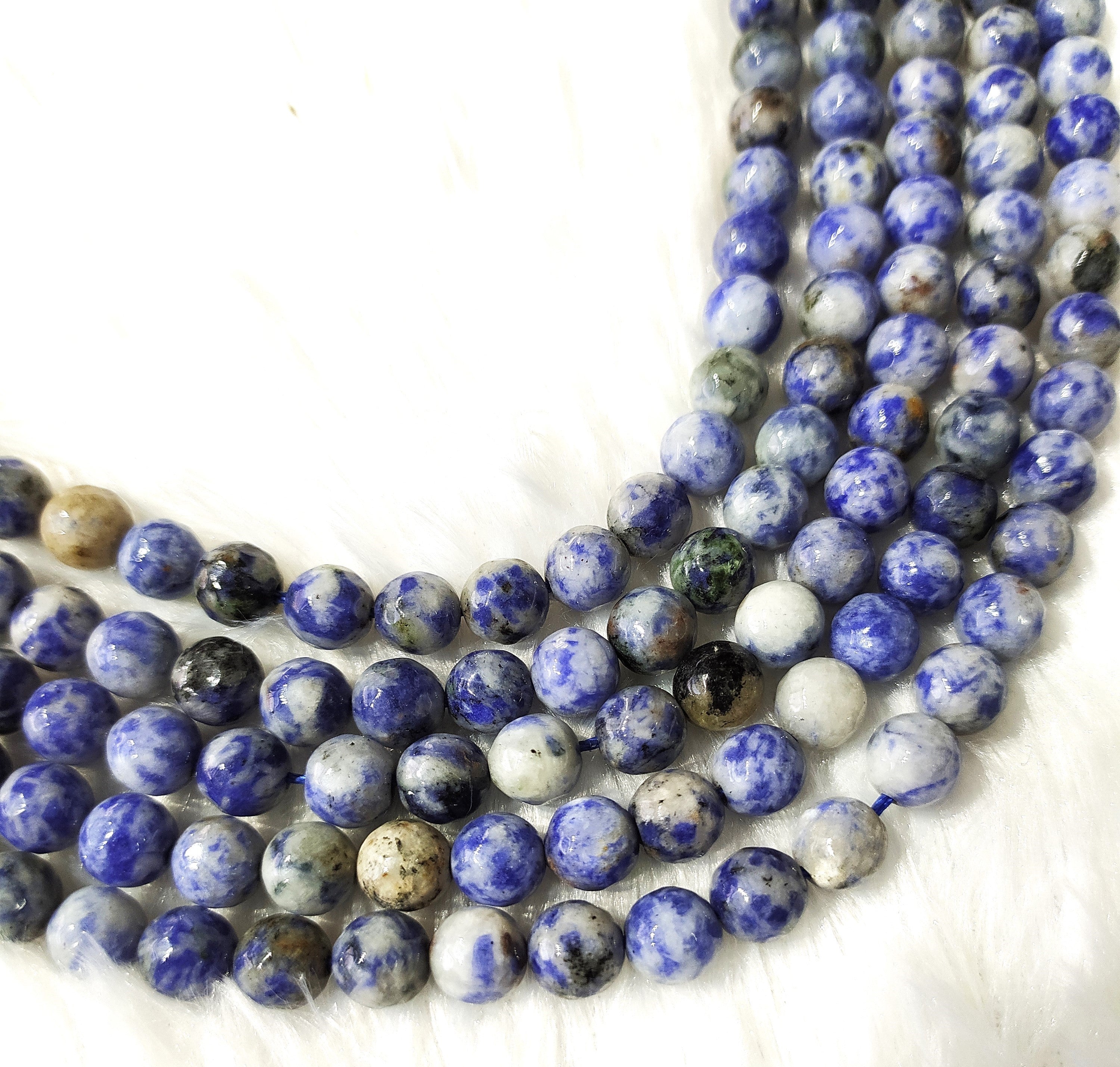 Sodalite Faceted Beads, Crystal Beads for Jewelry.  DestGlow