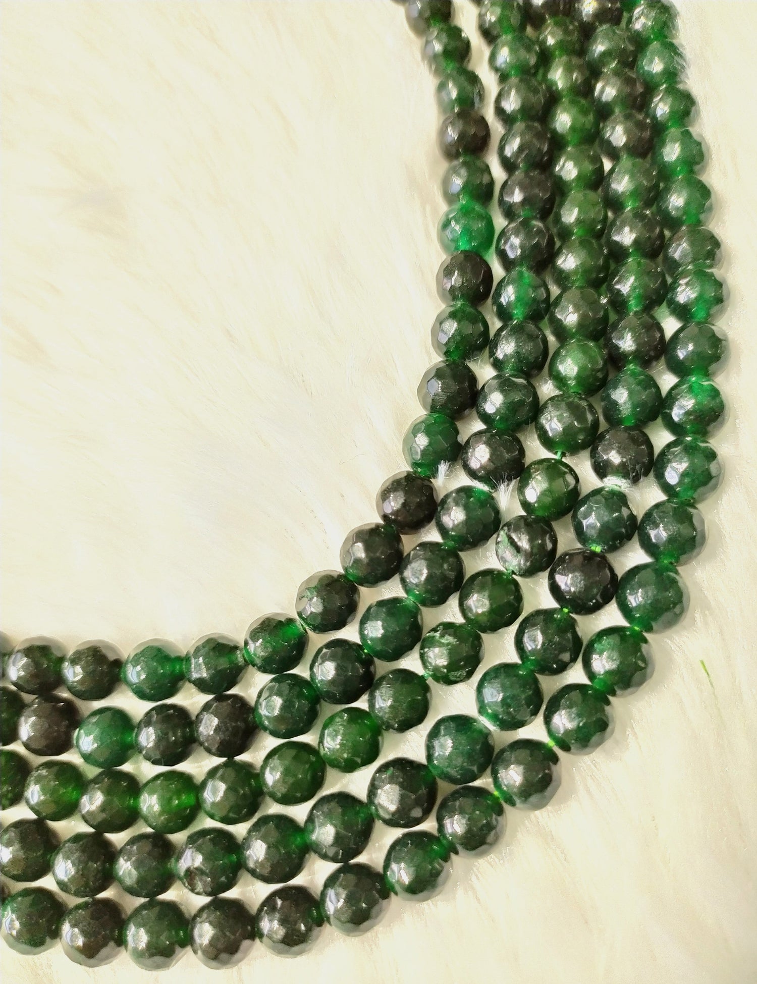 Green Jade Faceted Beads, Crystal Beads for Jewelry