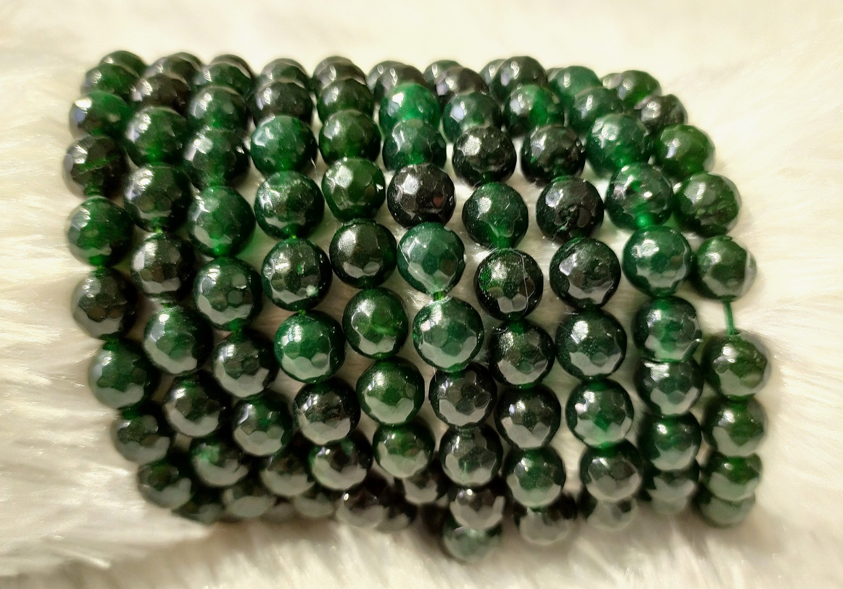 Green Jade Faceted Beads, Crystal Beads for Jewelry  DestGlow
