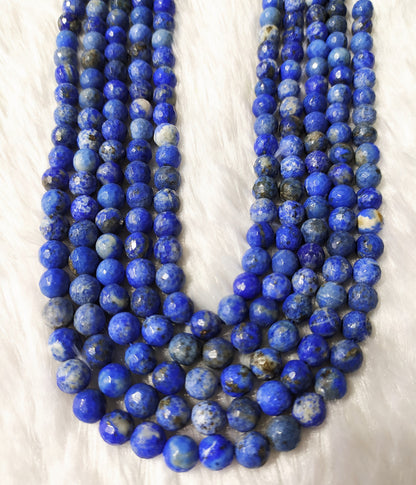 Lapis Lazuli Faceted Beads, Crystal Beads for Jewelry.  DestGlow