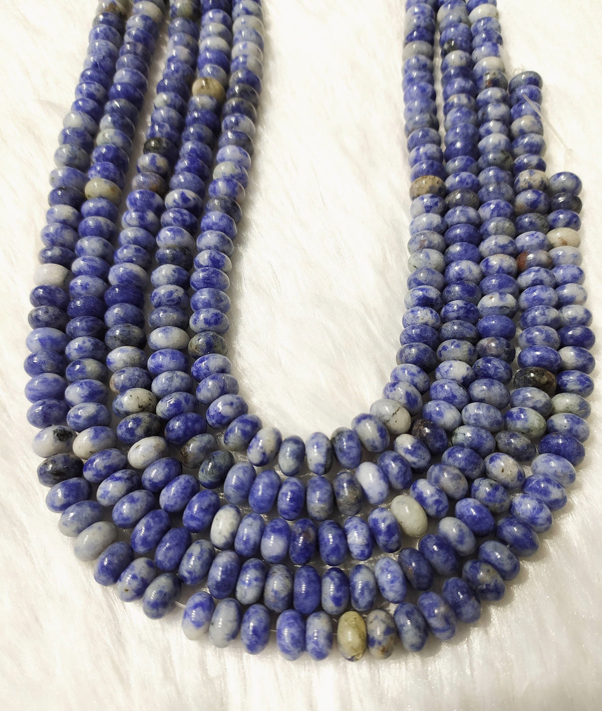 Sodalite Rondelle Beads, Crystal Beads for Jewelry.  DestGlow