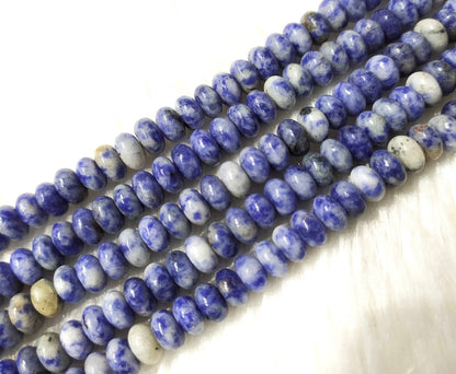 Sodalite Rondelle Beads, Crystal Beads for Jewelry.  DestGlow