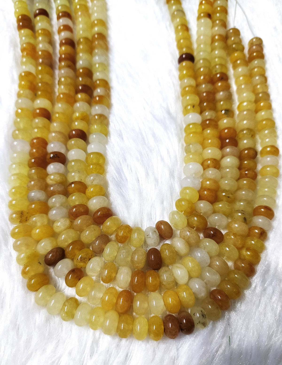 Yellow Aventurine Rondelle Beads, Crystal Beads for Jewelry.  DestGlow