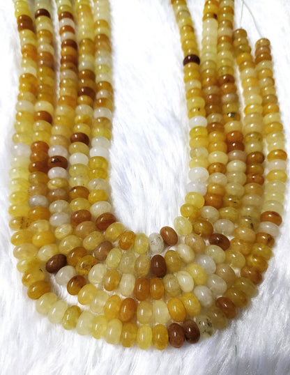 Yellow Aventurine Rondelle Beads, Crystal Beads for Jewelry.  DestGlow