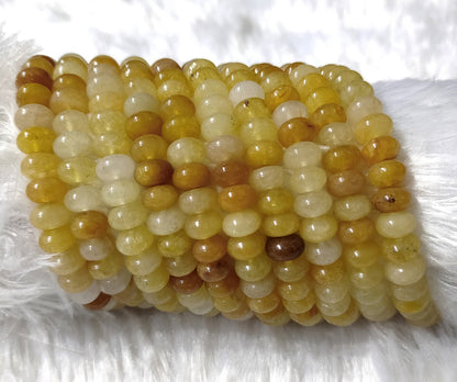 Yellow Aventurine Rondelle Beads, Crystal Beads for Jewelry.  DestGlow