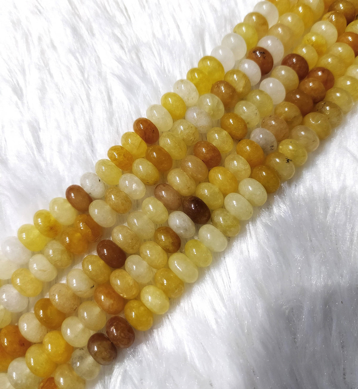 Yellow Aventurine Rondelle Beads, Crystal Beads for Jewelry.  DestGlow