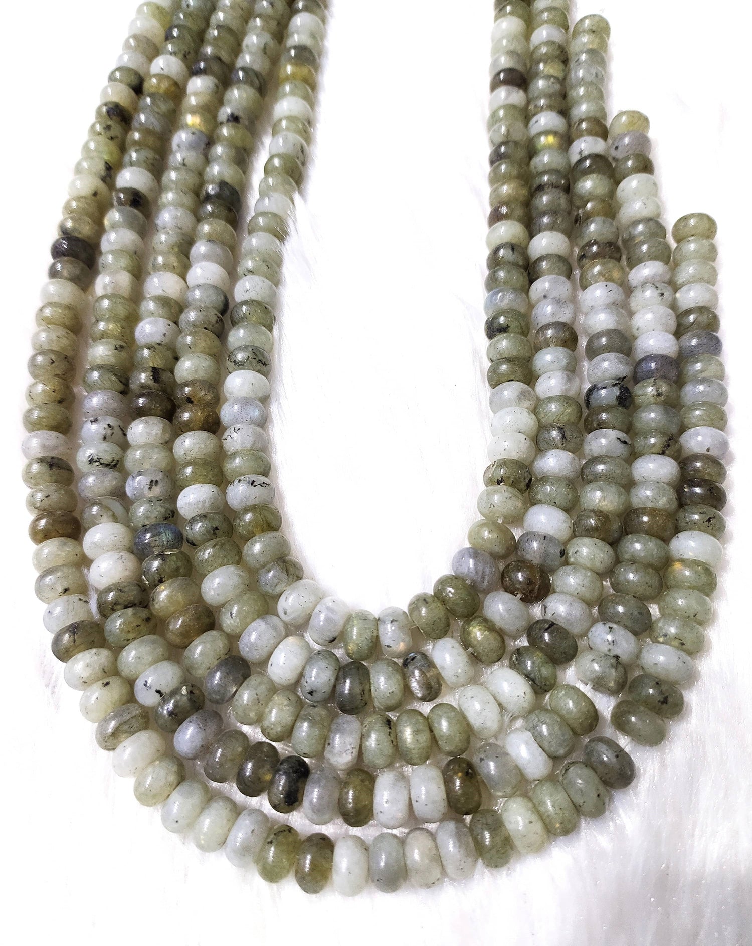 Labradorite Rondelle Beads, Crystal Beads for Jewelry  DestGlow
